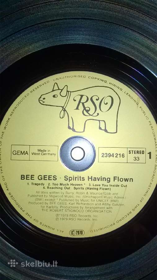 Vinilas Bee Gees - Spirits Having Flown (1979) RSo - nuotraukos Nr. 4