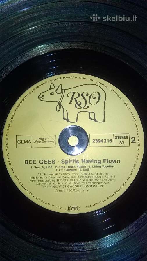 Vinilas Bee Gees - Spirits Having Flown (1979) RSo - nuotraukos Nr. 5