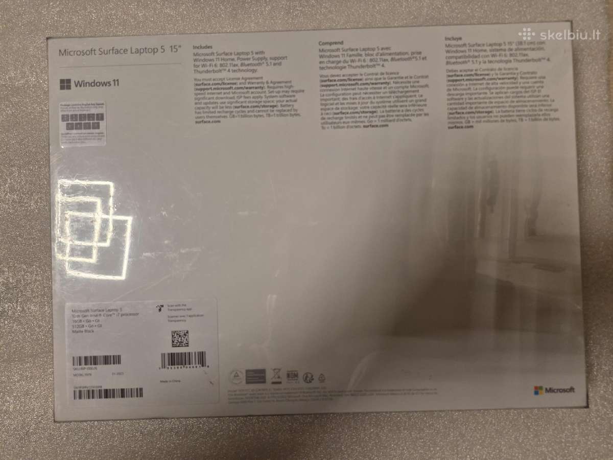 Microsoft Surface Laptop 5 15" 16gb 512 GB - nuotraukos Nr. 3