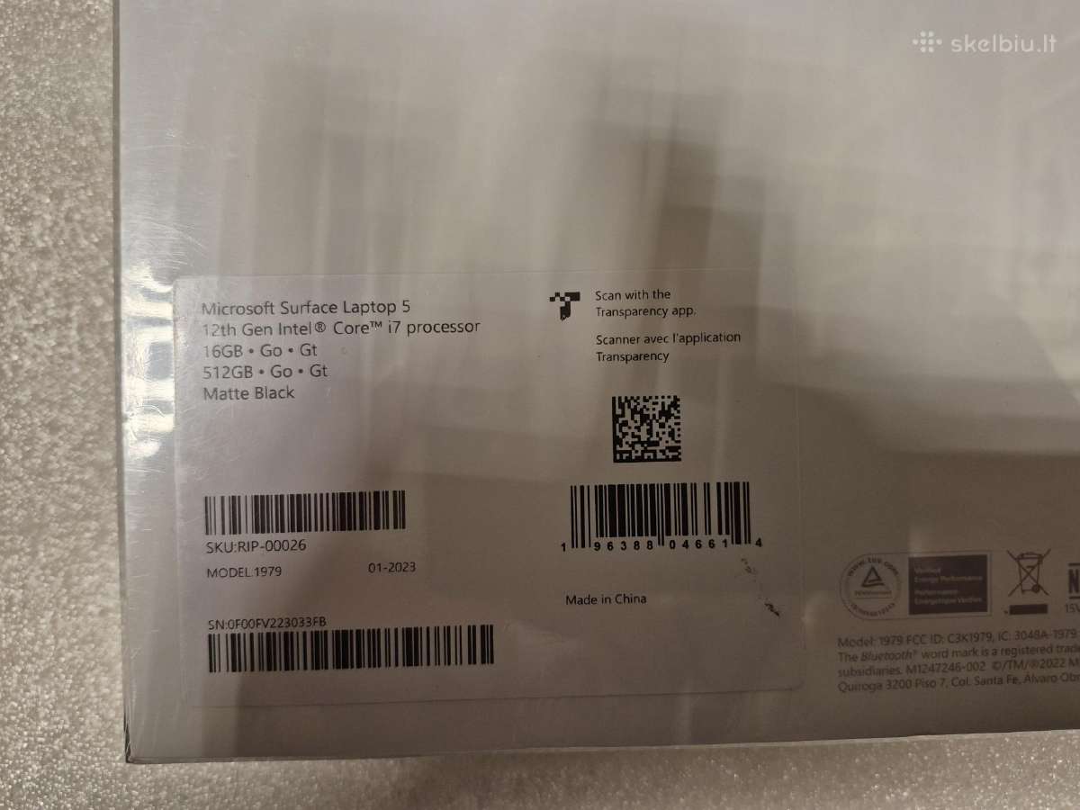 Microsoft Surface Laptop 5 15" 16gb 512 GB - nuotraukos Nr. 4