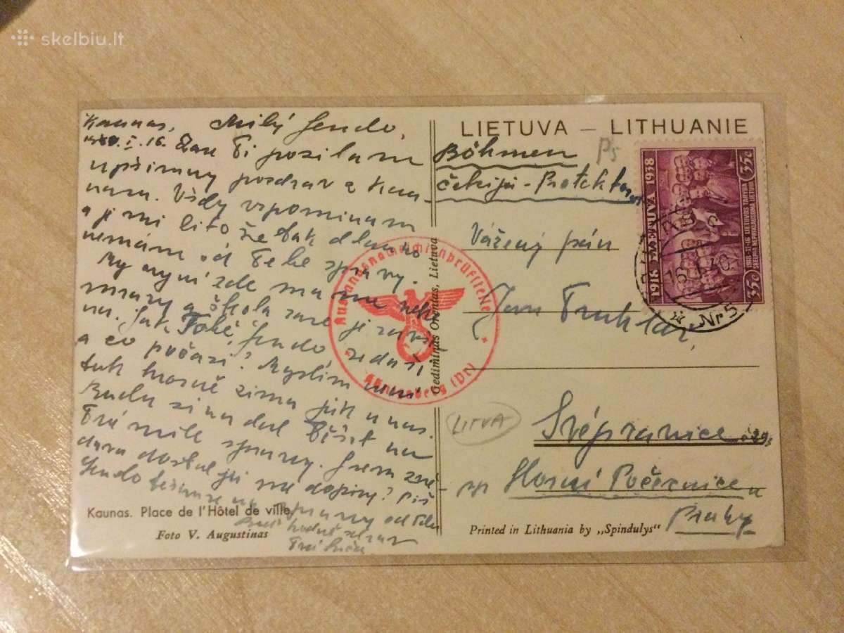 Kaunas sena atvirutė su reicho ženklu - nuotraukos Nr. 2
