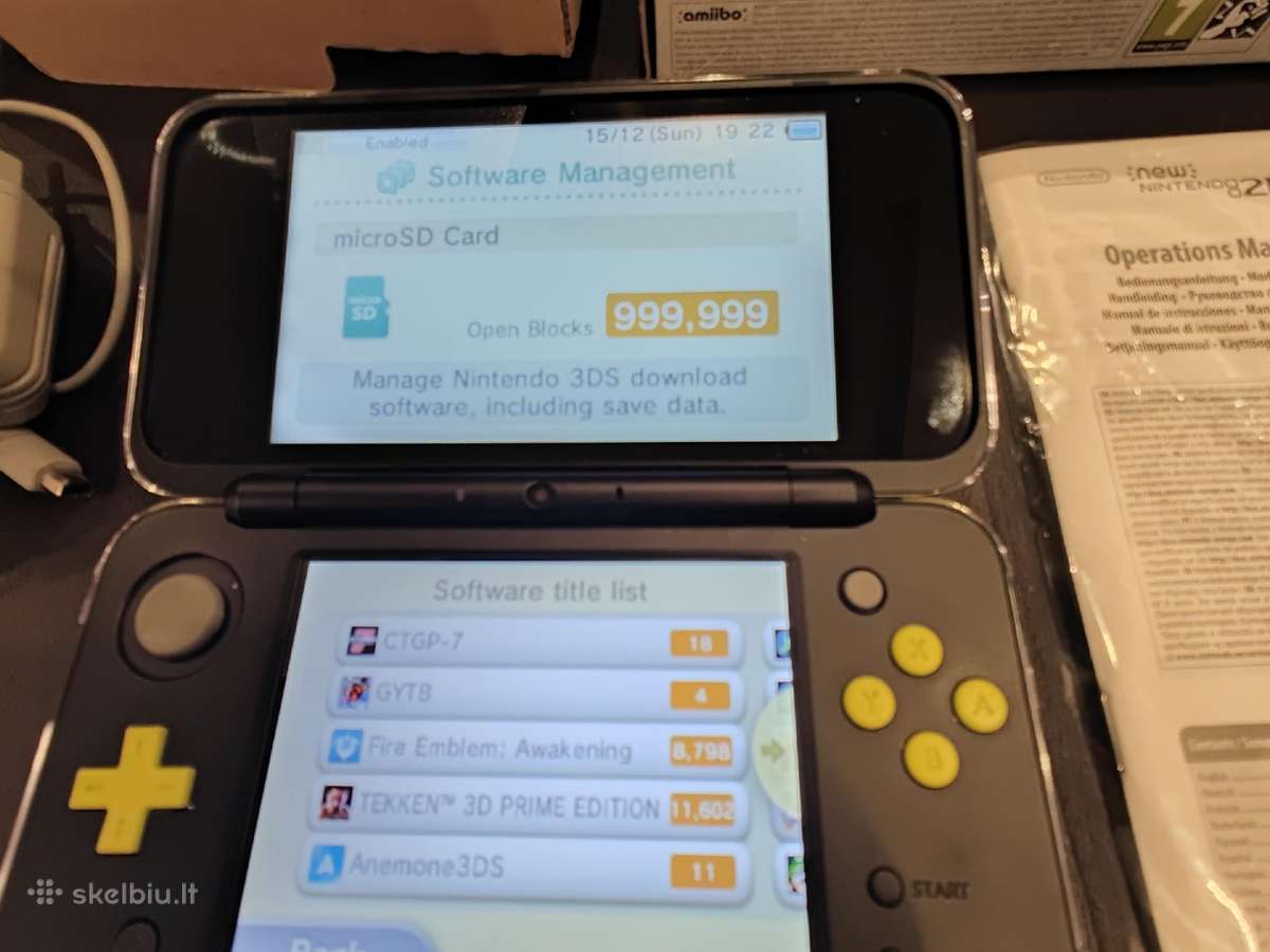 Parduodamas New 2ds XL Black Lime - nuotraukos Nr. 6
