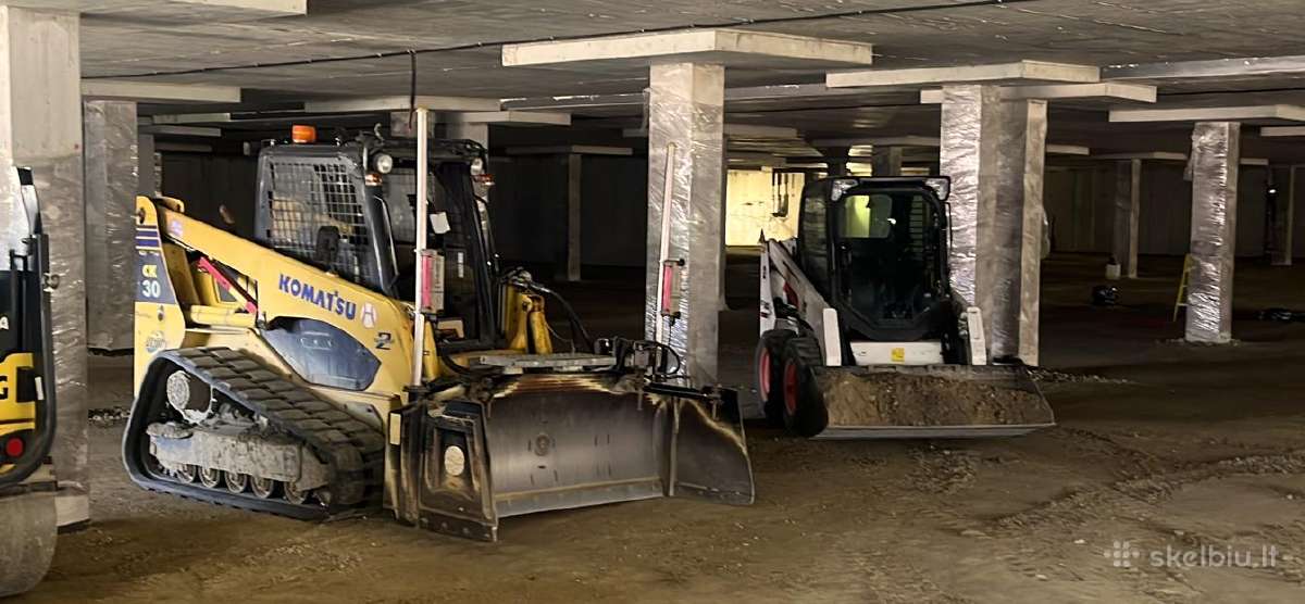 Viksrinio bobcat nuoma 5t su 2d skaneris greideris