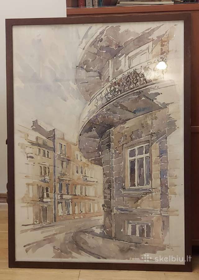 Akvarelė Basanavičiaus g. 22 Vilnius
