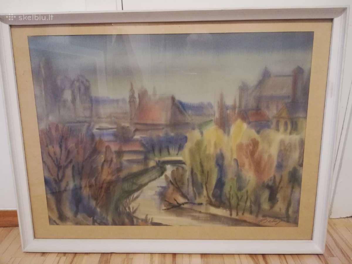 V. Bakšys "Vilnius", akvarelė