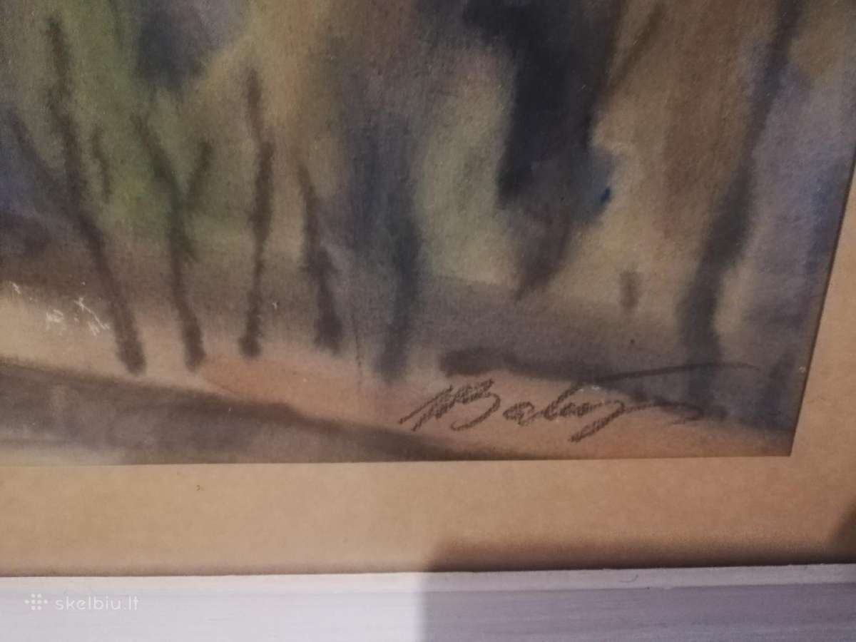 V. Bakšys "Vilnius", akvarelė - nuotraukos Nr. 2