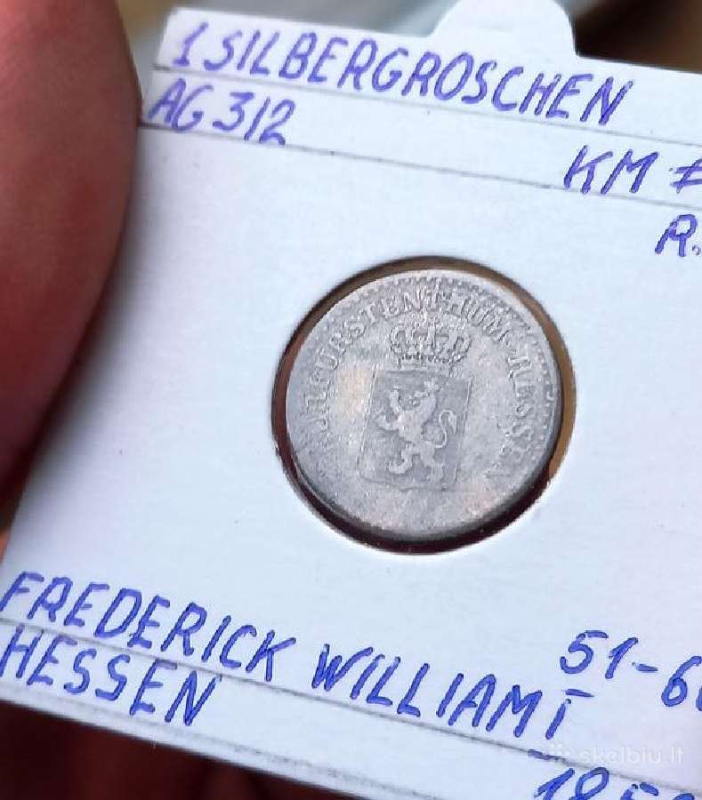 Vokietija- Viurtemberg 1870 1 kreicer (sidabras)