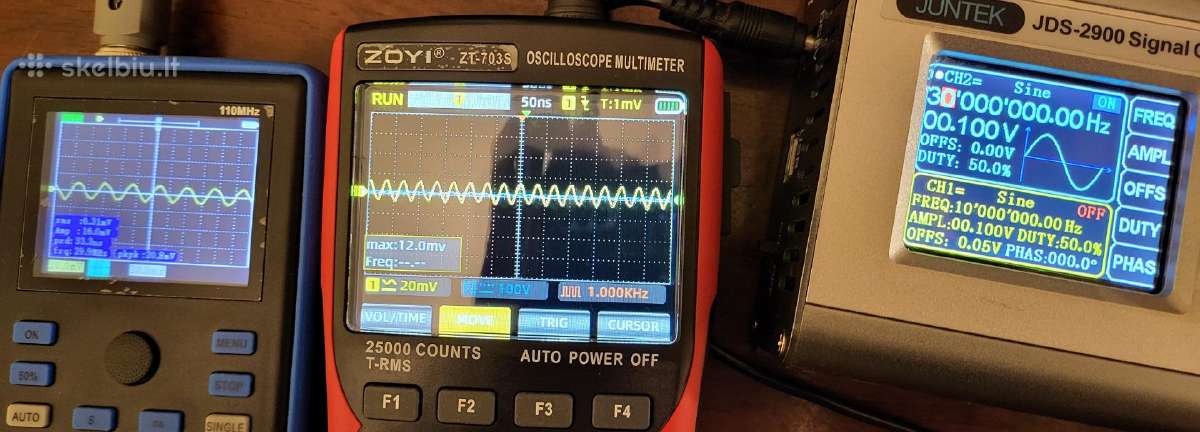 Osciloskopai Zt703s 3in1, Winapex 810b ir Fnirsi - nuotraukos Nr. 8