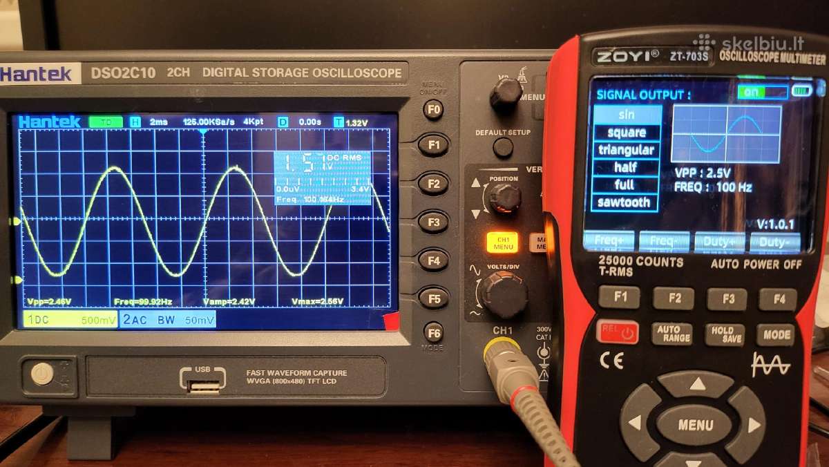 Osciloskopai Zt703s 3in1, Winapex 810b ir Fnirsi - nuotraukos Nr. 6