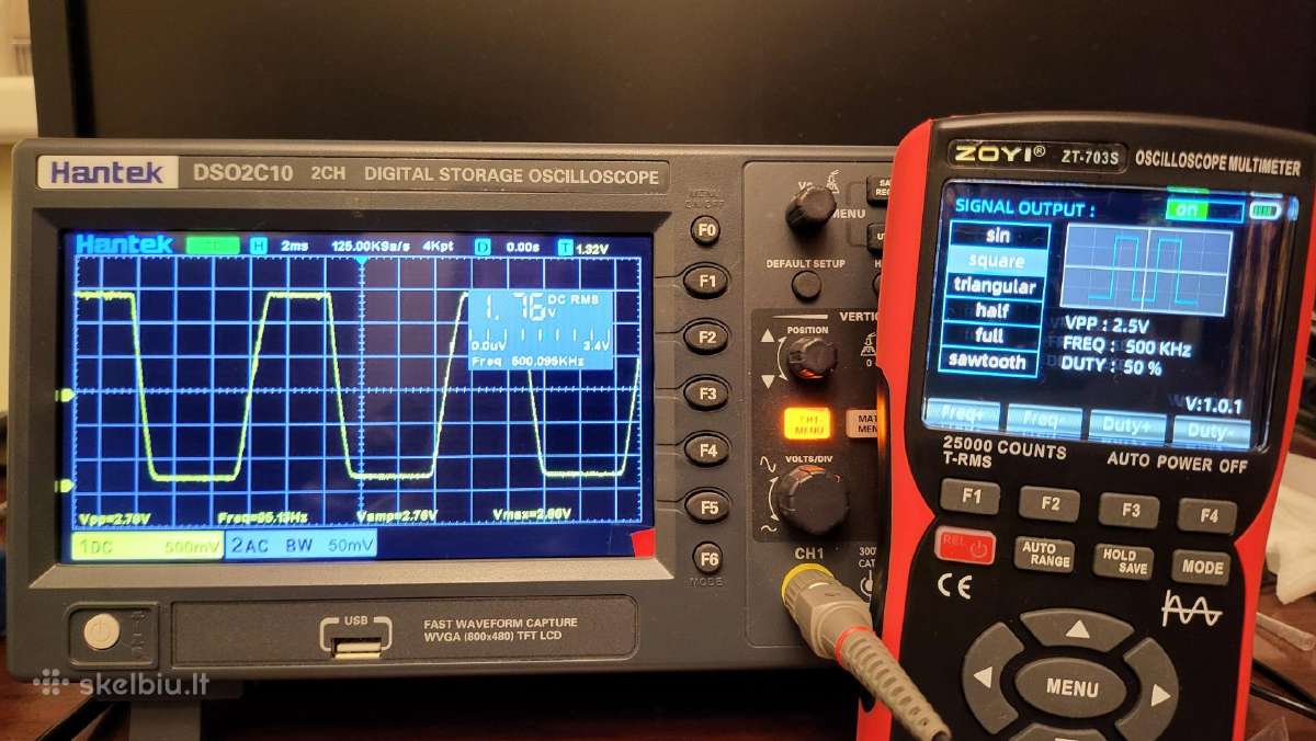 Osciloskopai Zt703s 3in1, Winapex 810b ir Fnirsi - nuotraukos Nr. 3