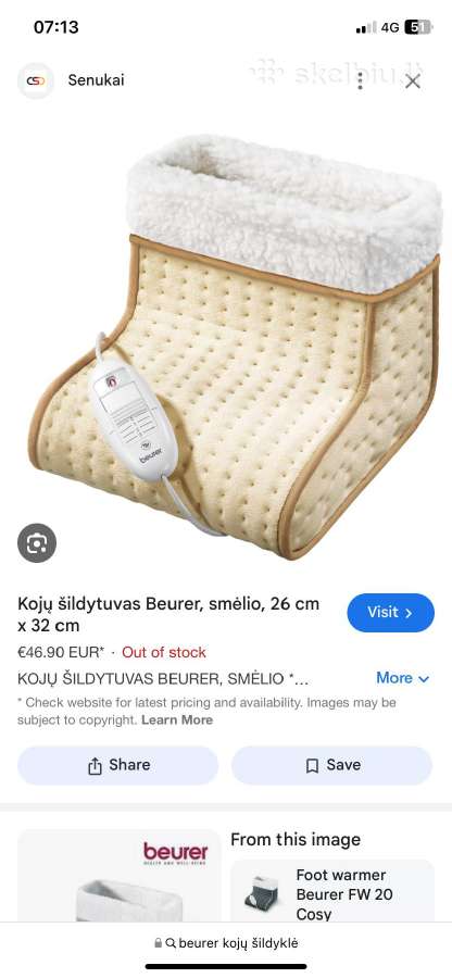 Kojų šildytuvas šildyklė Beurer - nuotraukos Nr. 4