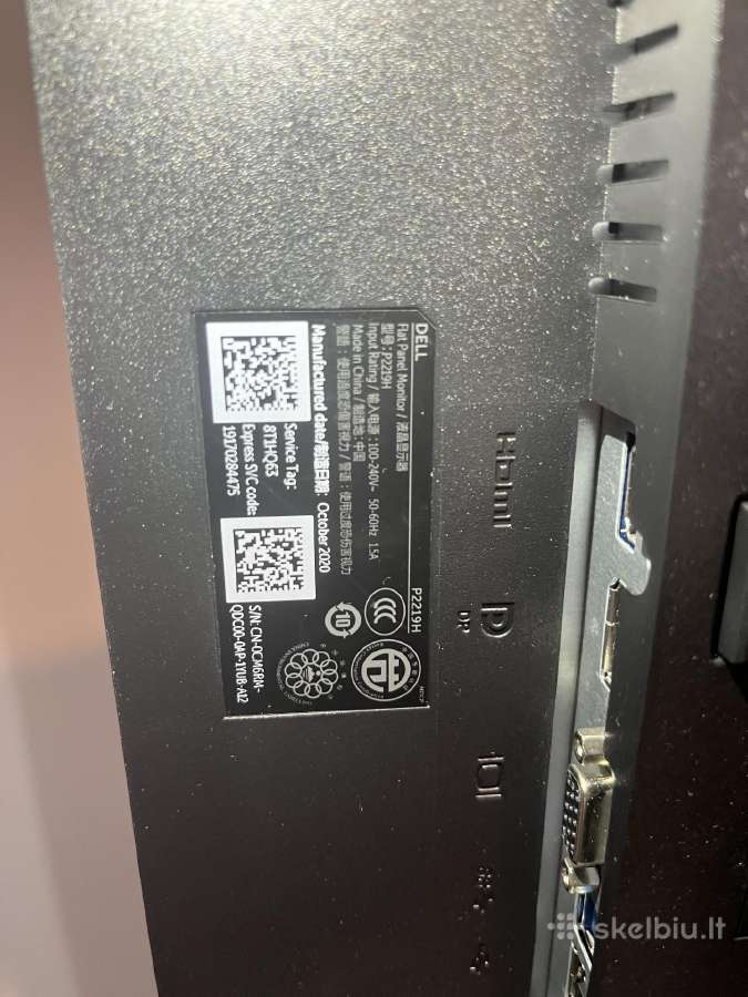 Dell P2219h monitoriai - nuotraukos Nr. 3