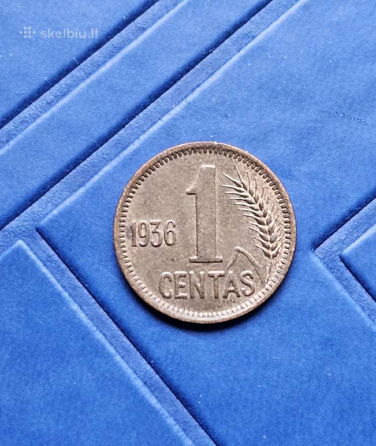 1936 m. 1 centas.
