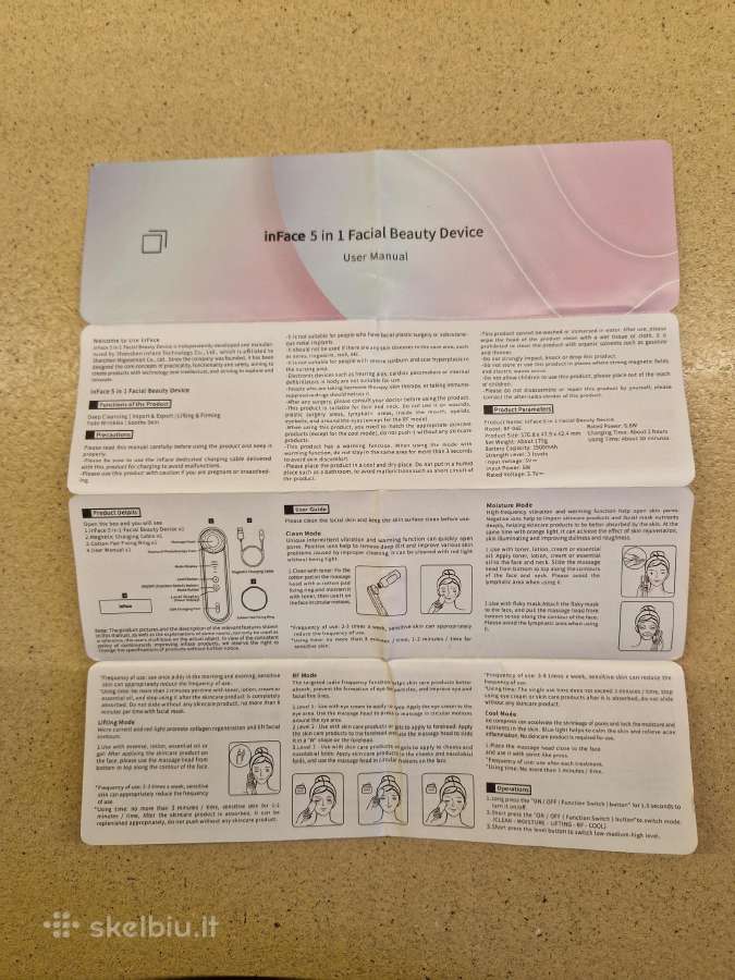 Veido masažuoklis Xiaomi inface 5 in 1 - nuotraukos Nr. 2
