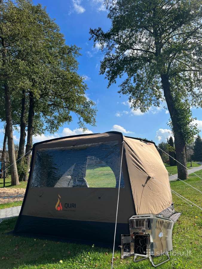 Quri mobili pirtis palapinė Qt25 su krosnele