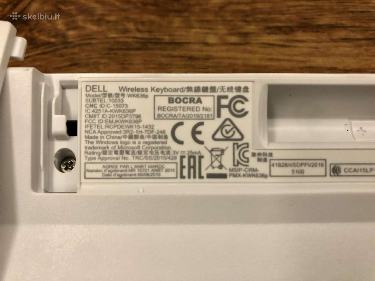Dell Wk636p belaidė klaviatūra be receiverio - nuotraukos Nr. 2