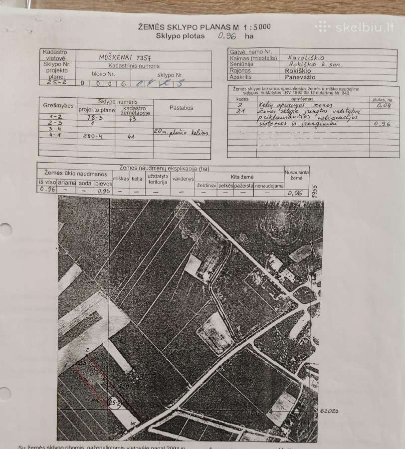 9,55 ha žemės Kavoliškyje