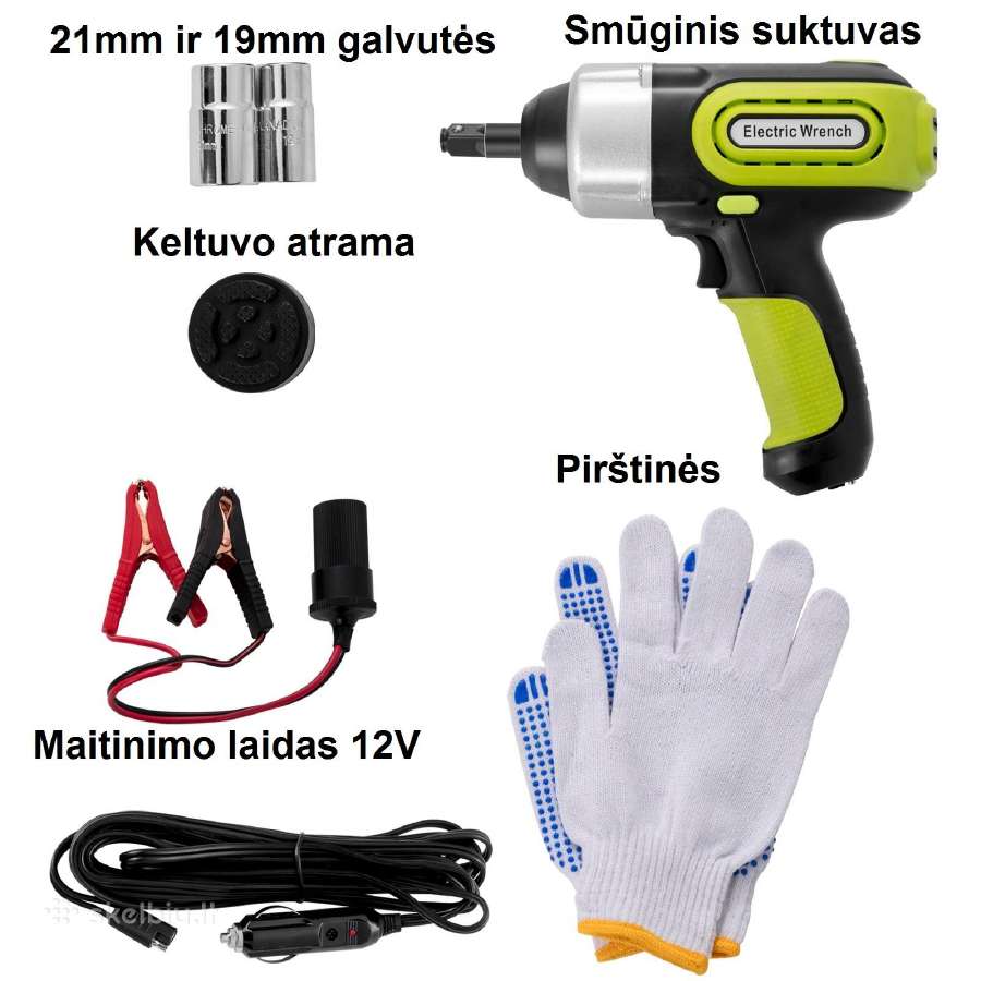 Nešiojamas domkratas su kompresoriumi ir priedais - nuotraukos Nr. 7