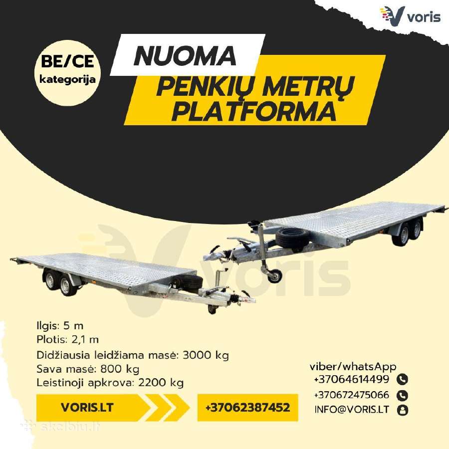 Platformu , traliuku ir priekabu Nuoma ! - nuotraukos Nr. 35
