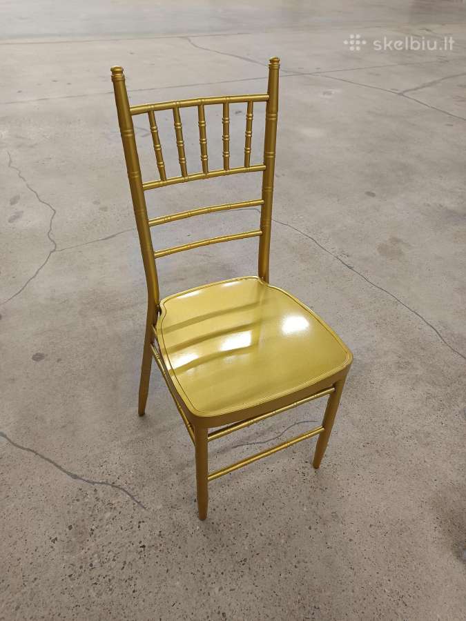 Naujos banketinės kėdės Chiavari Gold!
