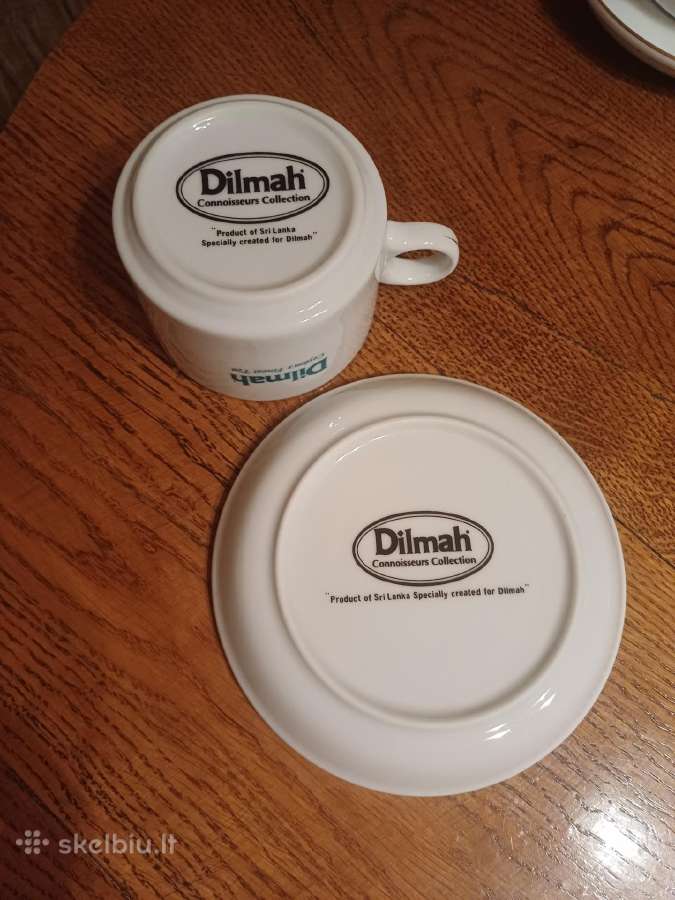 3 firminiai Dilmah puodeliai su lėkštutėmis - nuotraukos Nr. 5