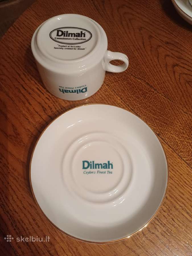 3 firminiai Dilmah puodeliai su lėkštutėmis - nuotraukos Nr. 6