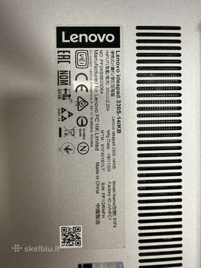 Lenovo ideapad 330s-14ikb - nuotraukos Nr. 2