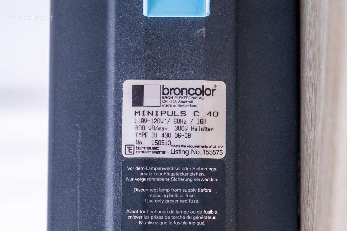 Broncolor minipuls C40 komplektas, Šveicarija - nuotraukos Nr. 4