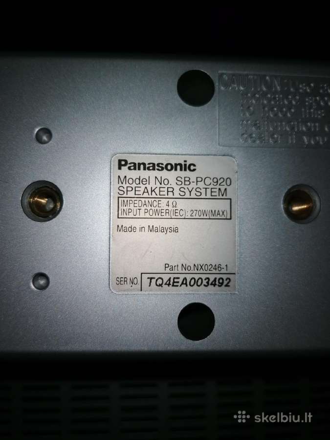 Centrinė kolonėlė Panasonic SB-pc920,namų kin