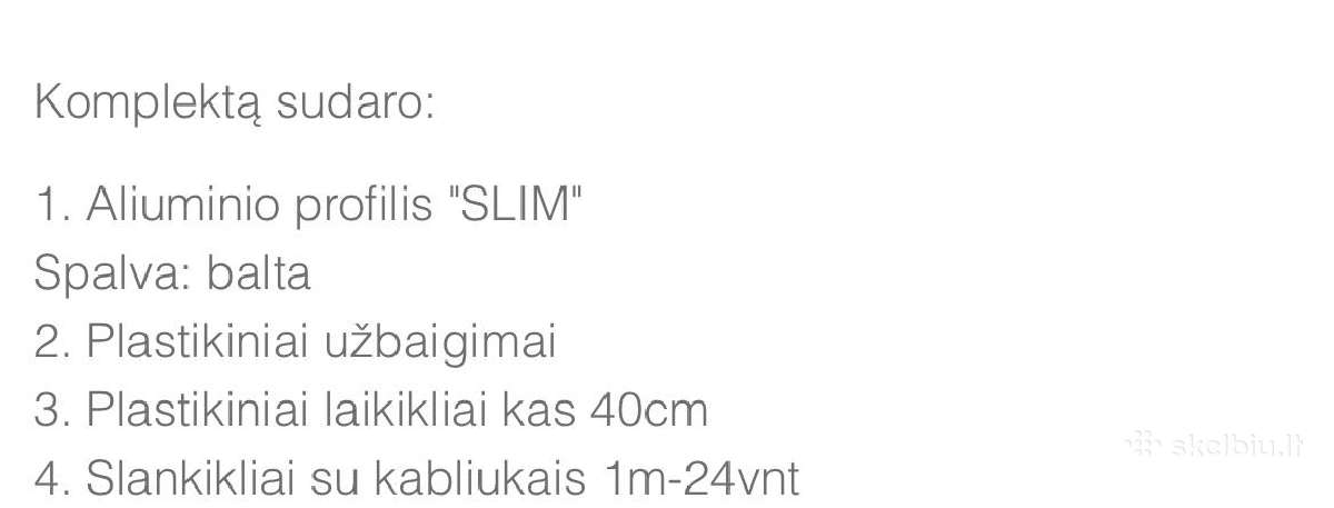 220cm ilgio dvigubas aliuminio karnizas - nuotraukos Nr. 4