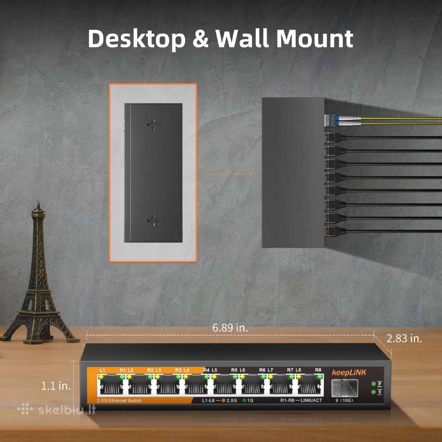 Switch keeplink Kp9000-9xh-x 8x2.5gbps + 1x10gbps - nuotraukos Nr. 3