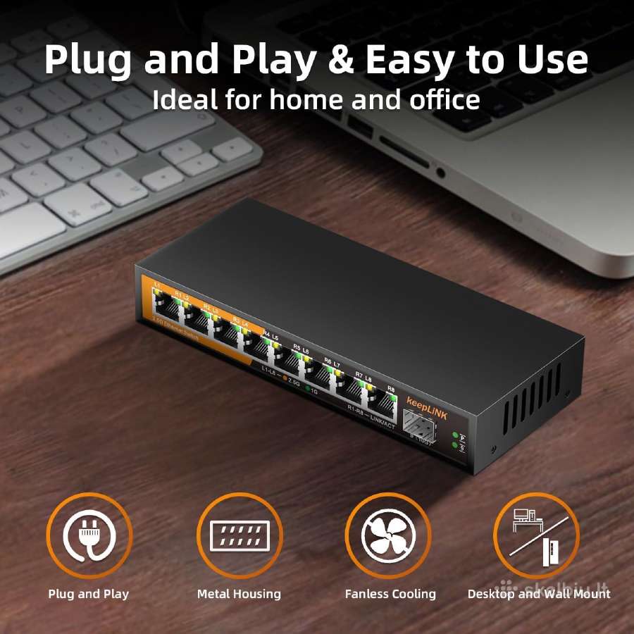 Switch keeplink Kp9000-9xh-x 8x2.5gbps + 1x10gbps - nuotraukos Nr. 6