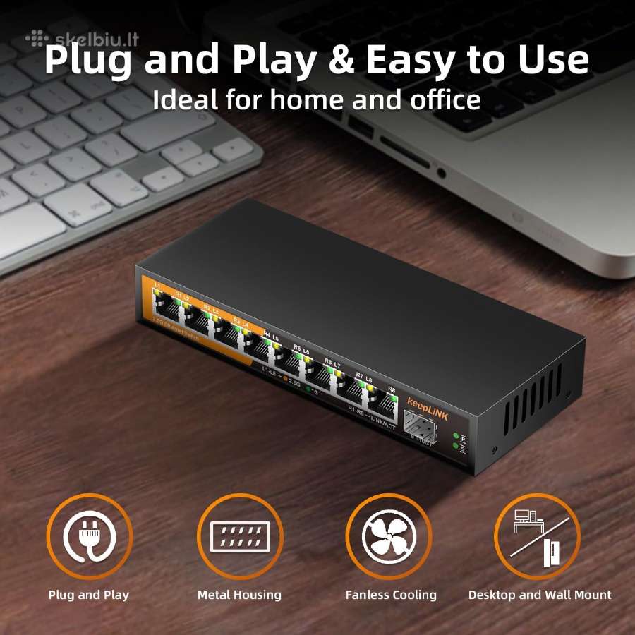 Switch keeplink Kp9000-9xh-x 8x2.5gbps + 1x10gbps - nuotraukos Nr. 7