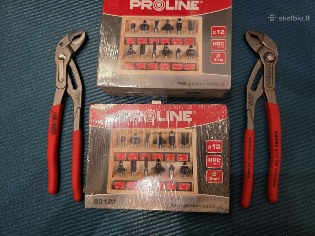 Proline medziu frezu rinkinys 12 vnt x 8mm
