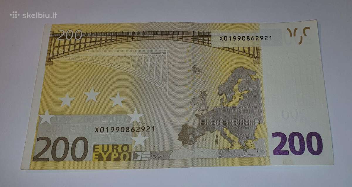 200 euru banknotas pirmas parasas - nuotraukos Nr. 2