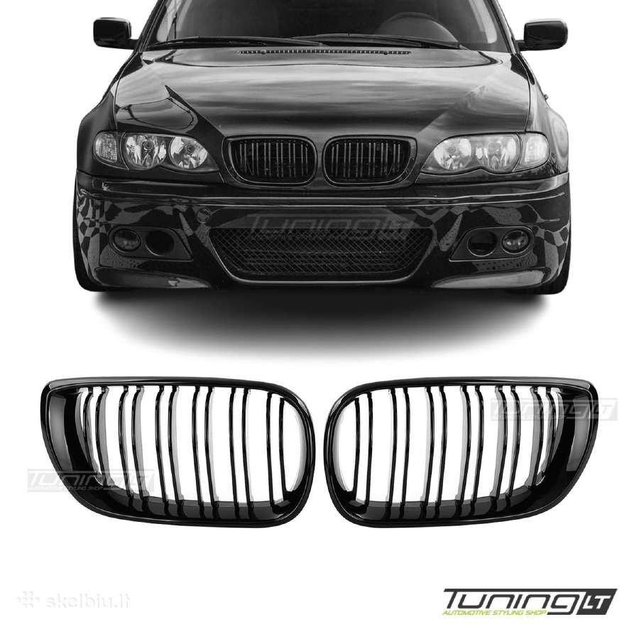 Bmw E46 tinkančios juodos priekinės grotelės
