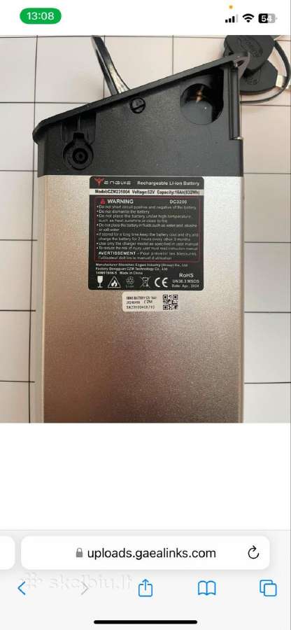 Battery ebike engine 52v 16ah 110eur