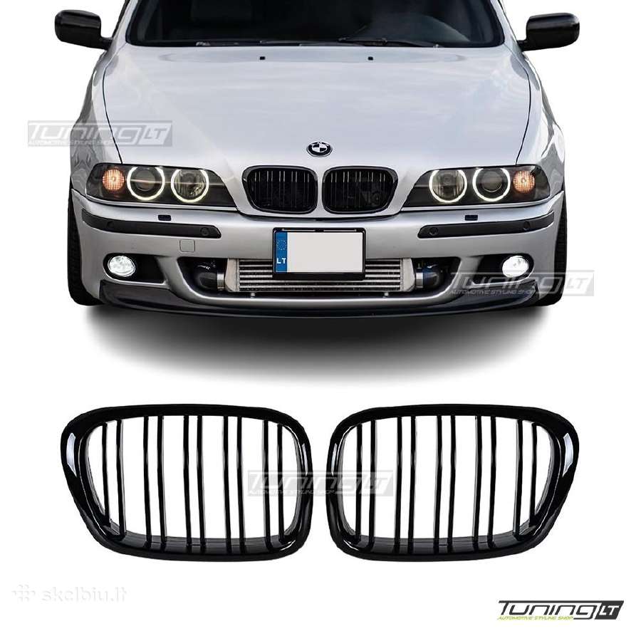 Bmw E39 skirtos juodos dvigubos priekinės grotelės