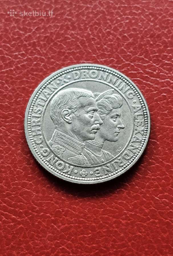 Sidabrinės, jubiliejinės 2 kronos. 1923m.