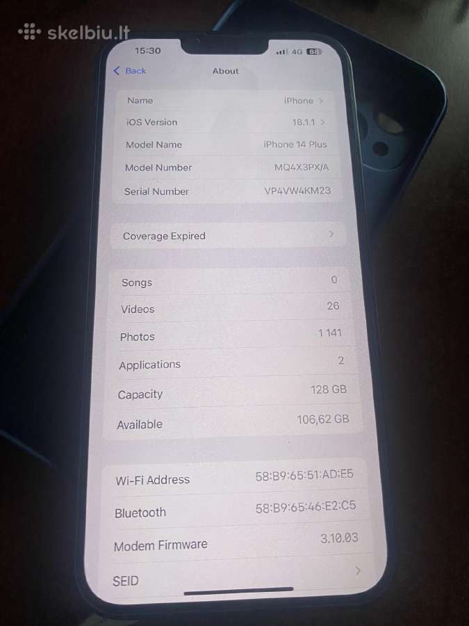 iPhone 14puls 128gb - nuotraukos Nr. 7