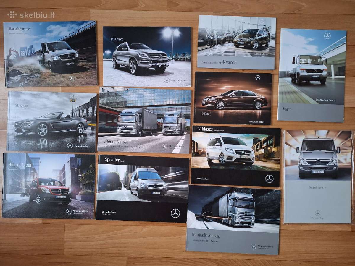 Kolekcijai Mercedes techninių knygučių 12vnt.