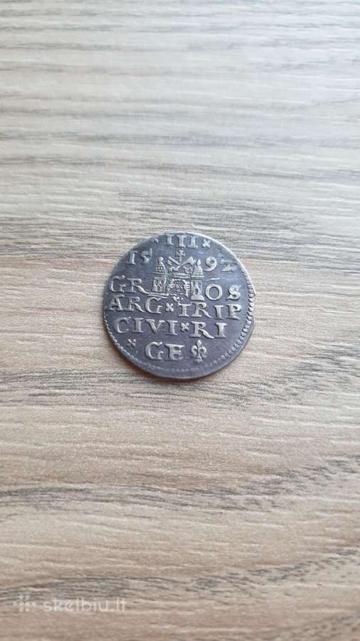 159z metų Žygimanto Vazos Rygos trigrašis - nuotraukos Nr. 2