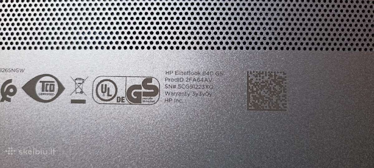 Hp Elitebook 840 G5 i5 8th 8gb RAM, 128gb SSD - nuotraukos Nr. 2