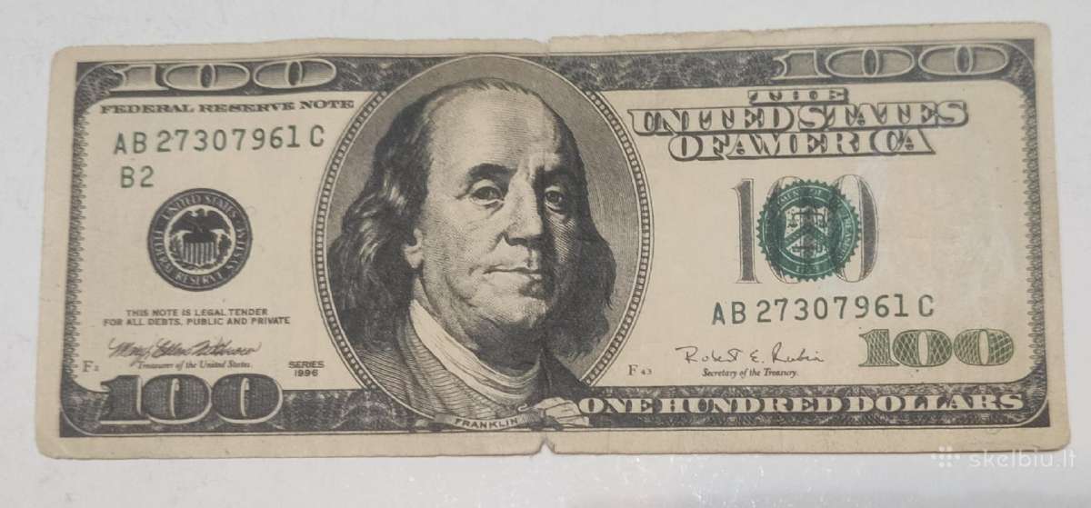 100 dolerių 1996 metų