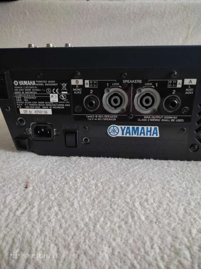 Stiprintuvas Yamaha 16 kanalų, 2 / 500 W stereo - nuotraukos Nr. 3