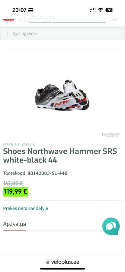 Dviratininko batai Northwave 44 MTB, plentui - nuotraukos Nr. 16