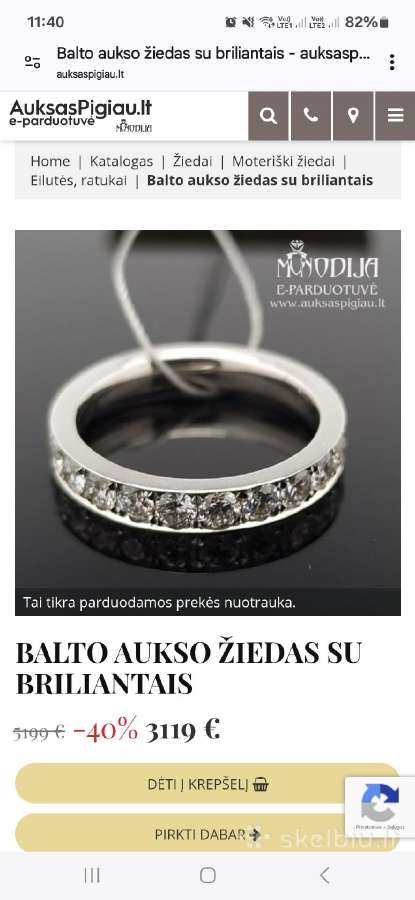 Auksiniai žiedai su deimantais. Gamyba ir pardavim - nuotraukos Nr. 27