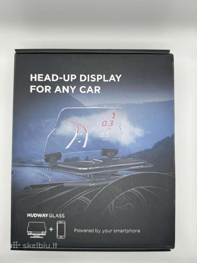 Tel. navigacijos Head-up (Hud) ekranas Hudway