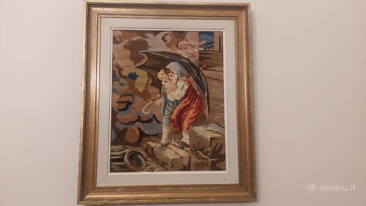 Siuvinėtas paveikslas Jonukas ir Grytutė