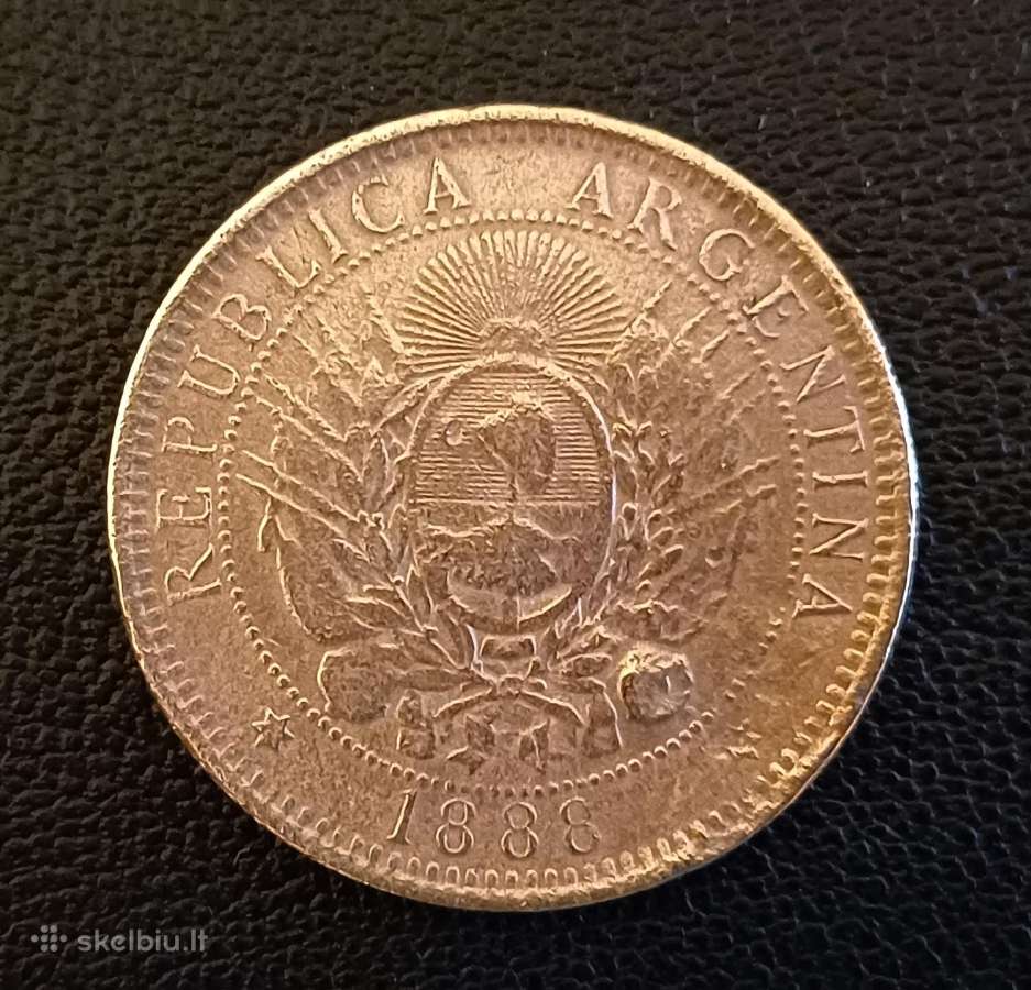 (583) 2 centavai 1888m. Argentina.